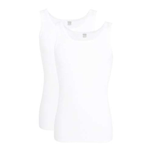 CECEBA Men’s Sleeveless Vest / Tank Top 2-Pack – Fine Rib